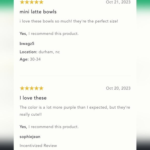 Anthropologie, set of 4, Mini Matte Latte Bowls - guacamole green - Picture 4 of 9